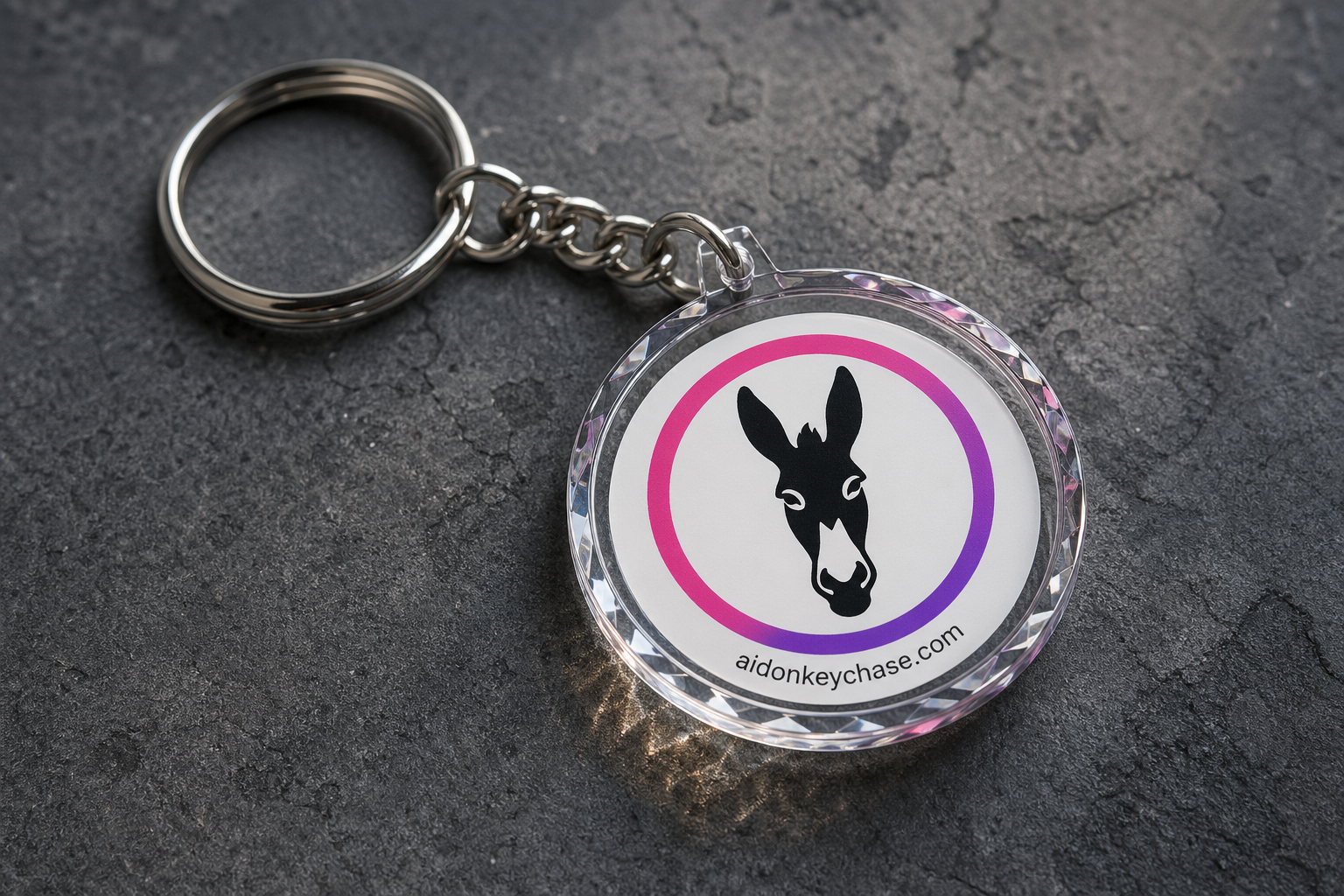 Acrylic donkey keychain
